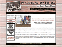 Tablet Screenshot of mcclainsmuttonbusters.com